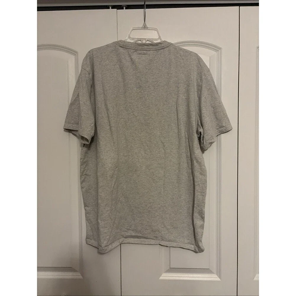 Guess Jeans Original Design Red Logo T-Shirt Grey Vintage Style Men’s Large - Picture 4 of 4